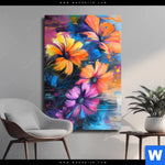 Leinwandbild Abstrakte Blumenpracht Hochformat Produktvorschau mit dem Bild Abstrakte Blumenpracht im Format Hochformat.