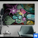 Leinwandbild Abstrakte Bunte Blasen Querformat Produktvorschau mit dem Bild Abstrakte Bunte Blasen im Format Querformat.