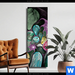 Leinwandbild Abstrakte Bunte Blasen Schmal Produktvorschau mit dem Bild Abstrakte Bunte Blasen im Format Schmal.