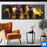 Leinwandbild Abstrakte Lavendel Kunst Panorama Produktvorschau mit dem Bild Abstrakte Lavendel-Kunst im Format Panorama.