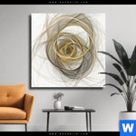 Leinwandbild Abstrakte Moderne Linienkunst Quadrat Produktvorschau mit dem Bild Abstrakte moderne Linienkunst im Format Quadrat.