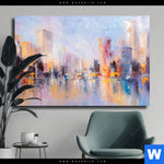 Leinwandbild Abstrakte Skyline No 2 Querformat Produktvorschau mit dem Bild Abstrakte Skyline No.2 im Format Querformat.