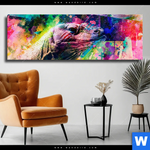 Leinwandbild Abstrakter Leguan Panorama Produktvorschau mit dem Bild Abstrakter Leguan im Format Panorama.