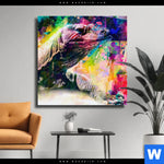 Leinwandbild Abstrakter Leguan Quadrat Produktvorschau mit dem Bild Abstrakter Leguan im Format Quadrat.