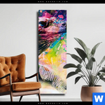 Leinwandbild Abstrakter Leguan Schmal Produktvorschau mit dem Bild Abstrakter Leguan im Format Schmal.