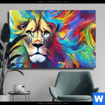 Leinwandbild Abstrakter Loewenkopf Querformat Produktvorschau mit dem Bild Abstrakter Löwenkopf im Format Querformat.