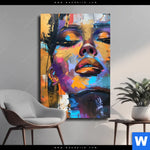 Leinwandbild Abstraktes Frauenportraet Dilara Hochformat Produktvorschau mit dem Bild Abstraktes Frauenporträt Dilara im Format Hochformat.