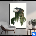 Leinwandbild Adler Wald Hochformat Produktvorschau mit dem Bild Adler & Wald im Format Hochformat.