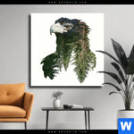 Leinwandbild Adler Wald Quadrat Produktvorschau mit dem Bild Adler & Wald im Format Quadrat.