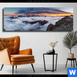 Leinwandbild Alpen Im Nebel Panorama Produktvorschau mit dem Bild Alpen im Nebel im Format Panorama.