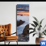 Leinwandbild Alpen Im Nebel Schmal Produktvorschau mit dem Bild Alpen im Nebel im Format Schmal.
