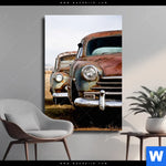 Leinwandbild Alte Rostige Autos Hochformat Produktvorschau mit dem Bild Alte rostige Autos im Format Hochformat.