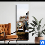 Leinwandbild Alte Rostige Autos Schmal Produktvorschau mit dem Bild Alte rostige Autos im Format Schmal.