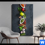 Leinwandbild Aromen Der Weltkueche Hochformat Produktvorschau mit dem Bild Aromen der Weltküche im Format Hochformat.