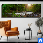 Leinwandbild Asiatischer Tropischer Dschungel Panorama Produktvorschau mit dem Bild Asiatischer tropischer Dschungel im Format Panorama.