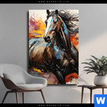 Leinwandbild Bella Abstraktes Pferdeportraet Hochformat Produktvorschau mit dem Bild Bella - Abstraktes Pferdeporträt im Format Hochformat.