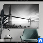 Leinwandbild Bruecke Am Weiten Meer Querformat Produktvorschau mit dem Bild Brücke am weiten Meer im Format Querformat.