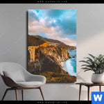 Leinwandbild Bruecke An Der Kueste Hochformat Produktvorschau mit dem Bild Brücke an der Küste im Format Hochformat.