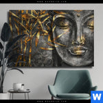 Leinwandbild Buddha Bambus Schwarz Querformat Produktvorschau mit dem Bild Buddha & Bambus Schwarz im Format Querformat.