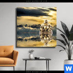 Leinwandbild Buddha Bei Sonnenaufgang Quadrat Produktvorschau mit dem Bild Buddha bei Sonnenaufgang im Format Quadrat.
