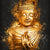 Leinwandbild Buddha Golden Splash Quadrat Motivvorschau