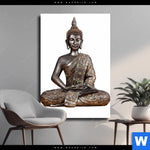 Leinwandbild Buddha In Lotus Pose No 2 Hochformat Produktvorschau mit dem Bild Buddha in Lotus Pose No. 2 im Format Hochformat.