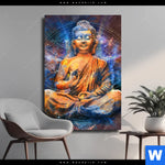 Leinwandbild Buddha In Meditation Hochformat Produktvorschau mit dem Bild Buddha in Meditation im Format Hochformat.
