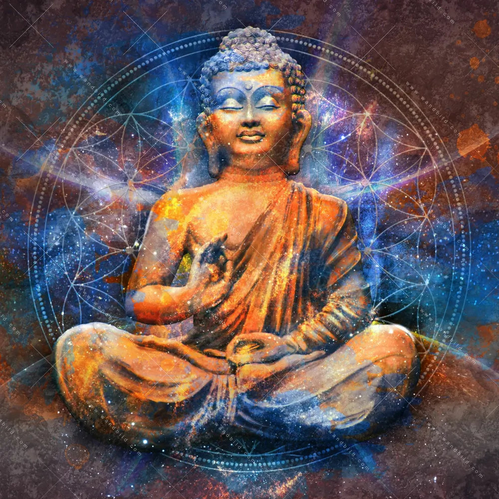 Leinwandbild von wandbild.com - Buddha in Meditation - Quadrat