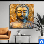 Leinwandbild Buddha Innerer Frieden Quadrat Produktvorschau mit dem Bild Buddha - Innerer Frieden im Format Quadrat.