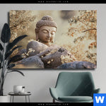 Leinwandbild Buddha Stille Des Seins Querformat Produktvorschau mit dem Bild Buddha - Stille des Seins im Format Querformat.