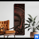 Leinwandbild Buddha Weihrauch Schmal Produktvorschau mit dem Bild Buddha & Weihrauch im Format Schmal.