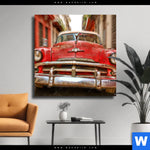 Leinwandbild Bunte Vintage Oldtimer Quadrat Produktvorschau mit dem Bild Bunte vintage Oldtimer im Format Quadrat.