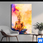 Leinwandbild Bunter Buddha No 3 Hochformat Produktvorschau mit dem Bild Bunter Buddha No.3 im Format Hochformat.