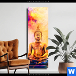 Leinwandbild Bunter Buddha No 3 Schmal Produktvorschau mit dem Bild Bunter Buddha No.3 im Format Schmal.