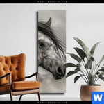 Leinwandbild Das Pferd Wild Schoen Schmal Produktvorschau mit dem Bild Das Pferd - wild & schön im Format Schmal.