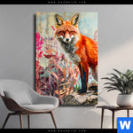 Leinwandbild Der Fuchs Abstrakte Natur Hochformat Produktvorschau mit dem Bild Der Fuchs - Abstrakte Natur im Format Hochformat.