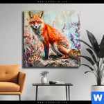 Leinwandbild Der Fuchs Abstrakte Natur Quadrat Produktvorschau mit dem Bild Der Fuchs - Abstrakte Natur im Format Quadrat.