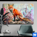 Leinwandbild Der Fuchs Abstrakte Natur Querformat Produktvorschau mit dem Bild Der Fuchs - Abstrakte Natur im Format Querformat.