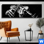 Leinwandbild Der Geigenspieler Panorama Produktvorschau mit dem Bild Der Geigenspieler im Format Panorama.