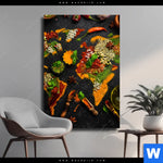 Leinwandbild Die Weltkarte Der Gewuerze Hochformat Produktvorschau mit dem Bild Die Weltkarte der Gewürze im Format Hochformat.