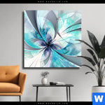 Leinwandbild Digitale Blumen No 3 Quadrat Produktvorschau mit dem Bild Digitale Blumen No.3 im Format Quadrat.