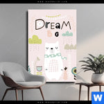 Leinwandbild Dream Big Eisbaer Hochformat Produktvorschau mit dem Bild Dream Big Eisbär im Format Hochformat.