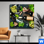 Leinwandbild Edle Weine Geniessen Quadrat Produktvorschau mit dem Bild Edle Weine genießen im Format Quadrat.