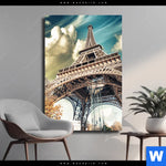 Leinwandbild Eifelturm In Paris Hochformat Produktvorschau mit dem Bild Eifelturm in Paris im Format Hochformat.