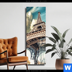 Leinwandbild Eifelturm In Paris Schmal Produktvorschau mit dem Bild Eifelturm in Paris im Format Schmal.