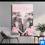 Leinwandbild Elefanten Harmonie In Pastell Hochformat Produktvorschau mit dem Bild Elefanten - Harmonie in Pastell im Format Hochformat.