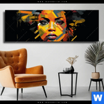 Leinwandbild Erzoernte Frau Panorama Produktvorschau mit dem Bild Erzörnte Frau im Format Panorama.