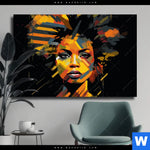 Leinwandbild Erzoernte Frau Querformat Produktvorschau mit dem Bild Erzörnte Frau im Format Querformat.