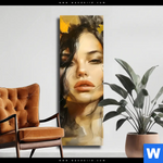 Leinwandbild Estelle Dynamische Portraetkunst Schmal Produktvorschau mit dem Bild Estelle - Dynamische Porträtkunst im Format Schmal.