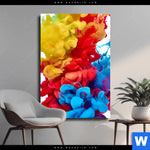 Leinwandbild Farbe Im Wasser Bunt Hochformat Produktvorschau mit dem Bild Farbe im Wasser - bunt im Format Hochformat.